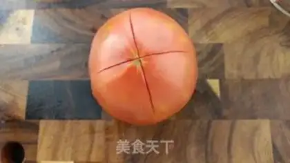 Make Tomato butterflies step 1