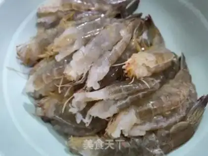 Make Garlic fan shrimp step 0