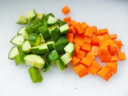 Make Scrawny vegetable porridge step 2