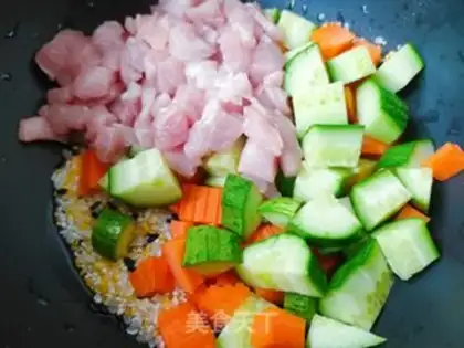 Make Scrawny vegetable porridge step 4