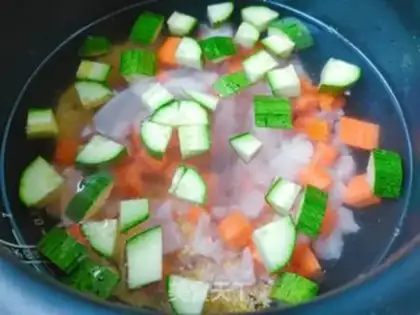 Make Scrawny vegetable porridge step 5