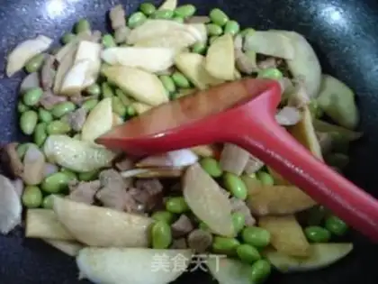 Make Five flowers white and fried beans step 13
