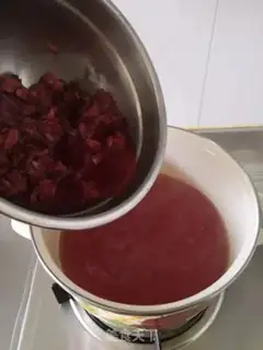 Make Ice cream and plum juice step 6