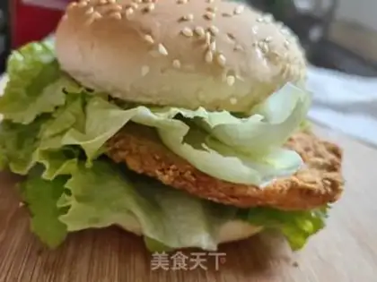 Make Home chicken steak burger step 8