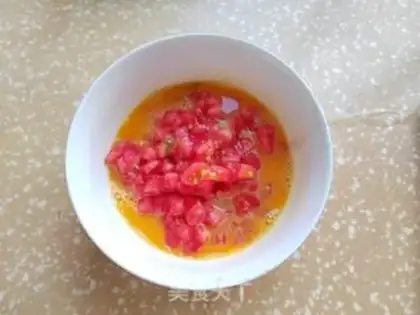 Make Tomato eggcake step 2