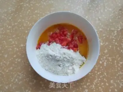 Make Tomato eggcake step 3