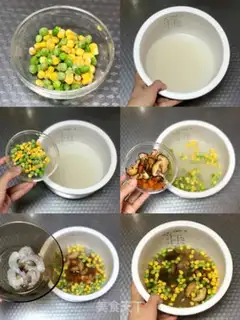 Make Seafood and vegetable porridge step 3