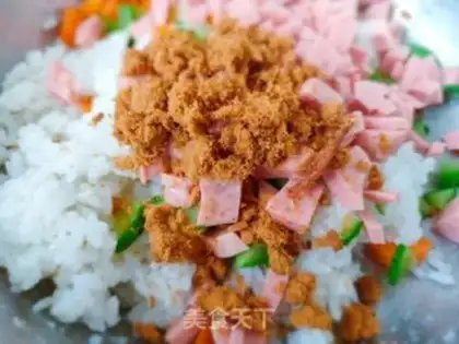 Make Meat loose ham and vegetables step 1