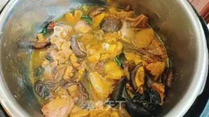 Make Chicken stew mushrooms step 11