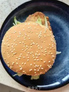 Make cucumber chicken steak burger step 7
