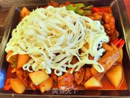 Make Big plate of chicken noodles step 23