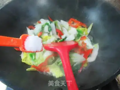 Make Paprika and yellow cabbage step 3