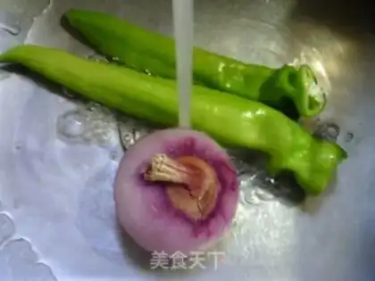 Make Onion pepper shrimp step 1