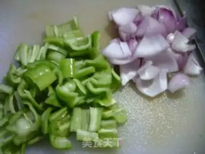 Make Onion pepper shrimp step 2