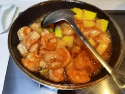 Make Sweet pineapple shrimp step 17