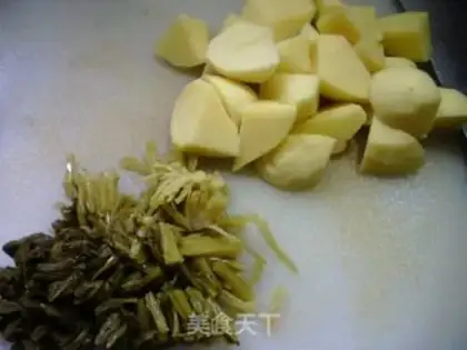 Make Pickles, potatoes, chops step 1