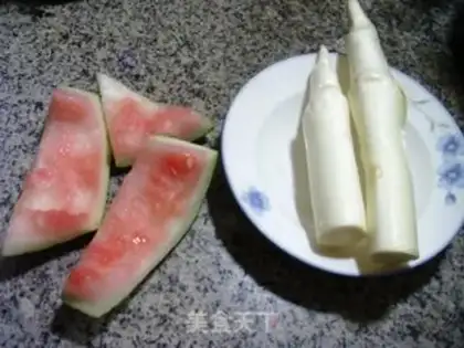Make Watermelon peeled white step 0