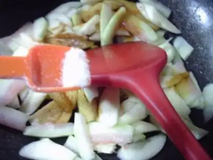 Make Watermelon peeled white step 8