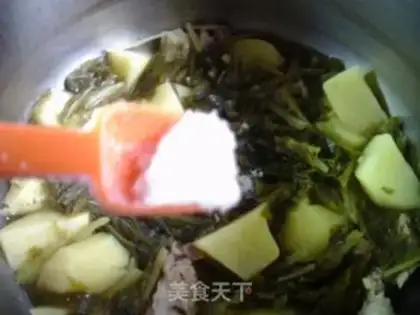 Make Pickles, potatoes, chops step 9
