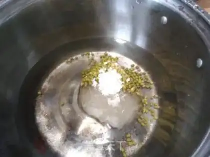 Make Green bean ice cream step 1