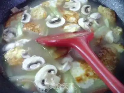 Make Fungus, eggs, watermelon step 9