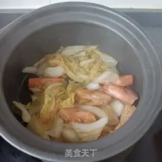 Make The cabbage fan shrimp step 11
