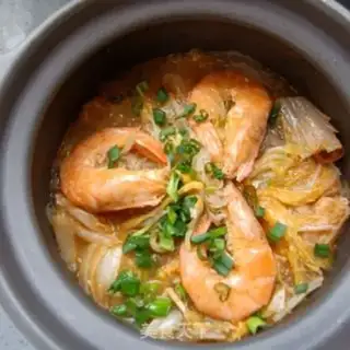 Make The cabbage fan shrimp step 17
