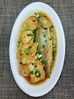 Make Tofu burns yellow fish step 16