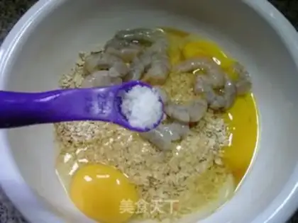 Make Watermelon prawn oatmeal step 5