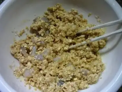 Make Watermelon prawn oatmeal step 7