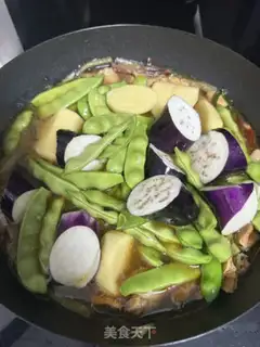 Make A pot of eggplant beans step 5