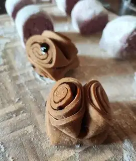 Make Red sugar rolls step 7