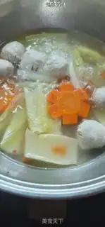 Make Porkball cabbage carrot soup step 4