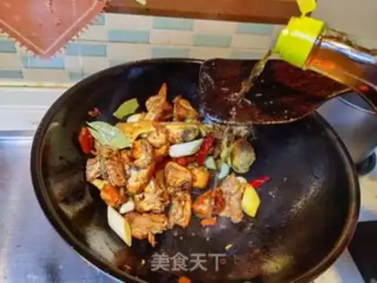 Make Big plate of chicken noodles step 12