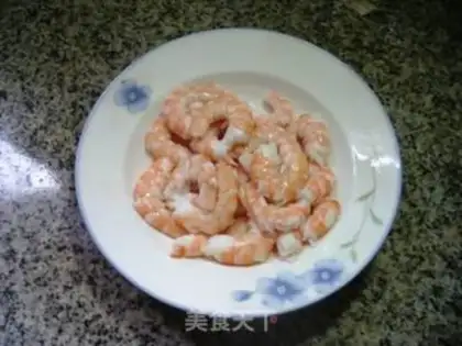 Make Shrimp, yellow-fried fans step 6