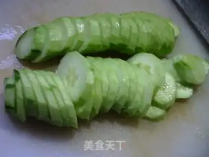 Make Onion fried cucumber step 2