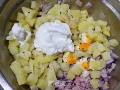 Make Sour cheese potato salad step 7