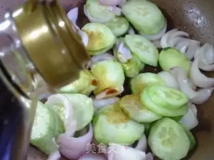 Make Onion fried cucumber step 6