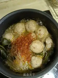 Make Spicy beefball soup step 7