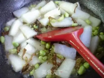 Make ♪ Scratch the beans to cook the melon ♪ step 5