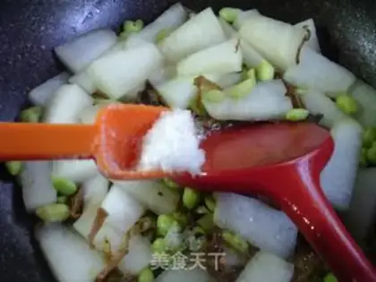 Make ♪ Scratch the beans to cook the melon ♪ step 7