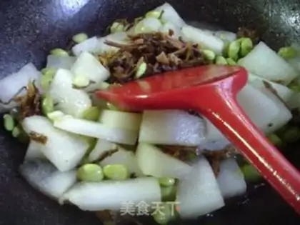 Make ♪ Scratch the beans to cook the melon ♪ step 8