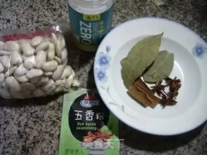 Make Five white beans step 0