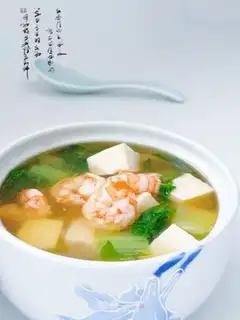 Make Emerald shrimp tofu soup step 7