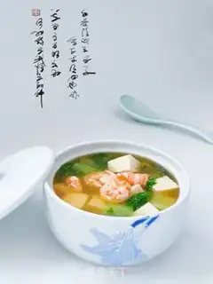 Make Emerald shrimp tofu soup step 8