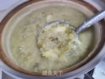 Make Green bean lily porridge step 6