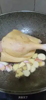 Make Five fingers, peach sauce, duck step 5