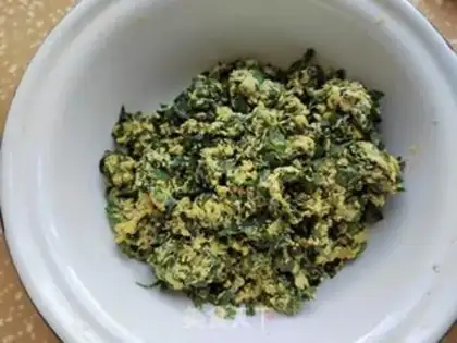 Make The red potato leaf nest step 5