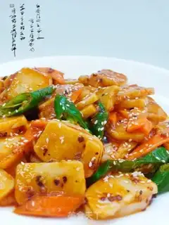 Make Hot fried rice cake step 8