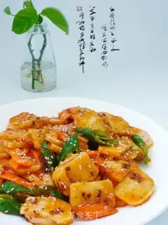 Make Hot fried rice cake step 9